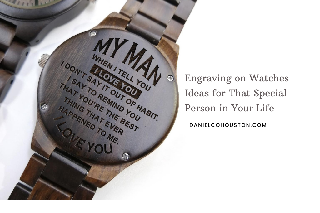 love text engraved on watch-personalized wooden jewelry watch